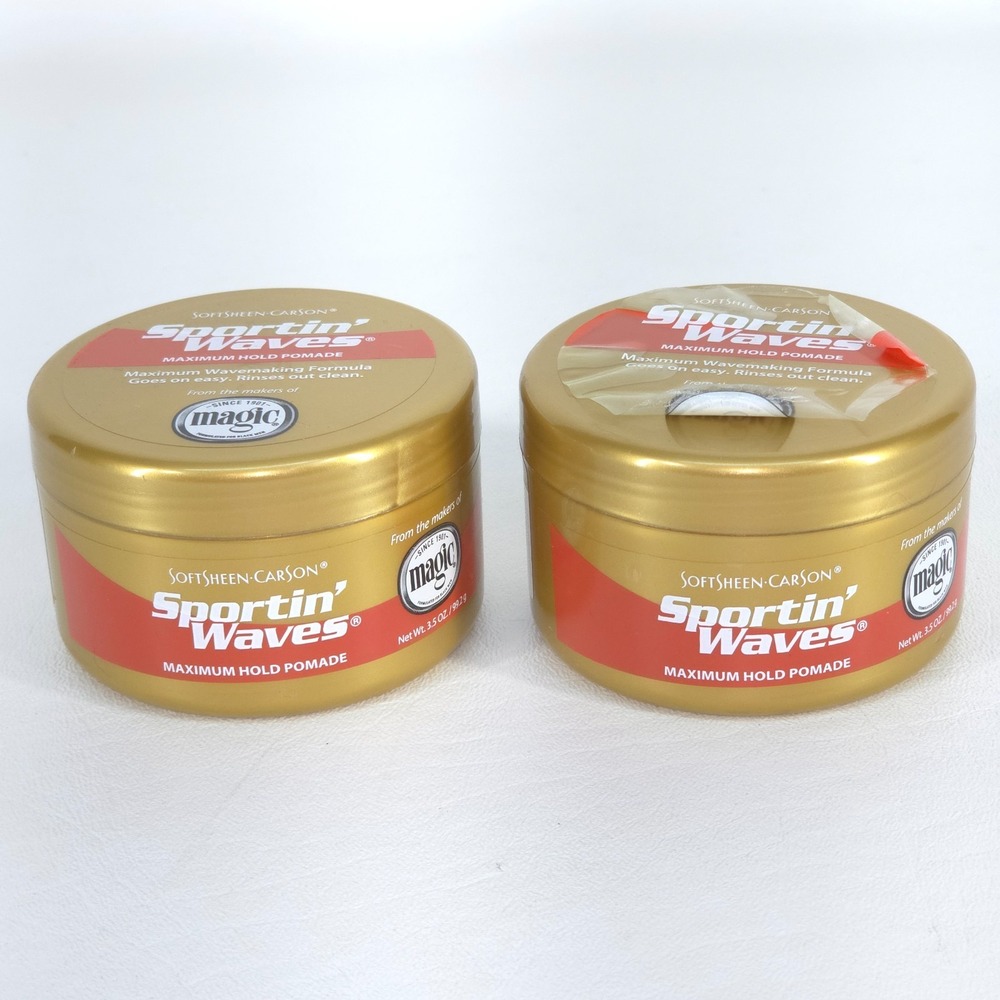 2x SoftSheen Carson Sportin Waves Maximum Hold Pomade 3.5oz Styling Discontinued